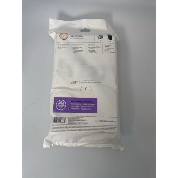 Simplehuman Q Trash Can Liners 20 Ct Custom Fit Bags 50–65L Sealed Extra Strong - Picture 2 of 2